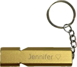 Whistle Keychain – Loud Emergency Whistle with Key Ring | Survival, Safety & Outdoor Gear | Keychain Whistle for Hiking, Camping & Self-Defense - Gold color