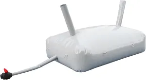 White Foldable Water Storage Bladder, PVC Water Containers for Outdoor Survival Camping Fire Prevention, Emergency Water Reservoir with Long Inlet/Outlet Level Indicator(1.3x1x0.88m/1136L/300gal)