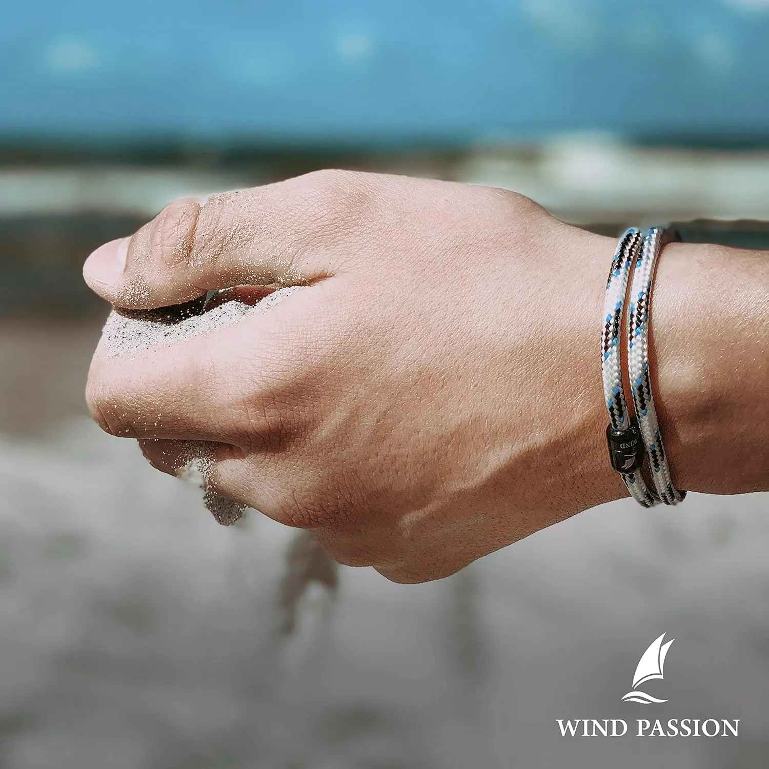 Wind Passion - Men’s Bracelet, Durable Rope Wristband for Men, Versatile Pulseras Para Hombres - Waterproof, Magnetic Clasp, Ideal for Outdoor & Fashion