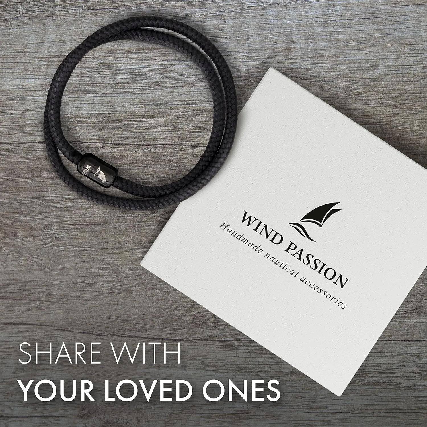 Wind Passion - Men’s Bracelet, Durable Rope Wristband for Men, Versatile Pulseras Para Hombres - Waterproof, Magnetic Clasp, Ideal for Outdoor & Fashion