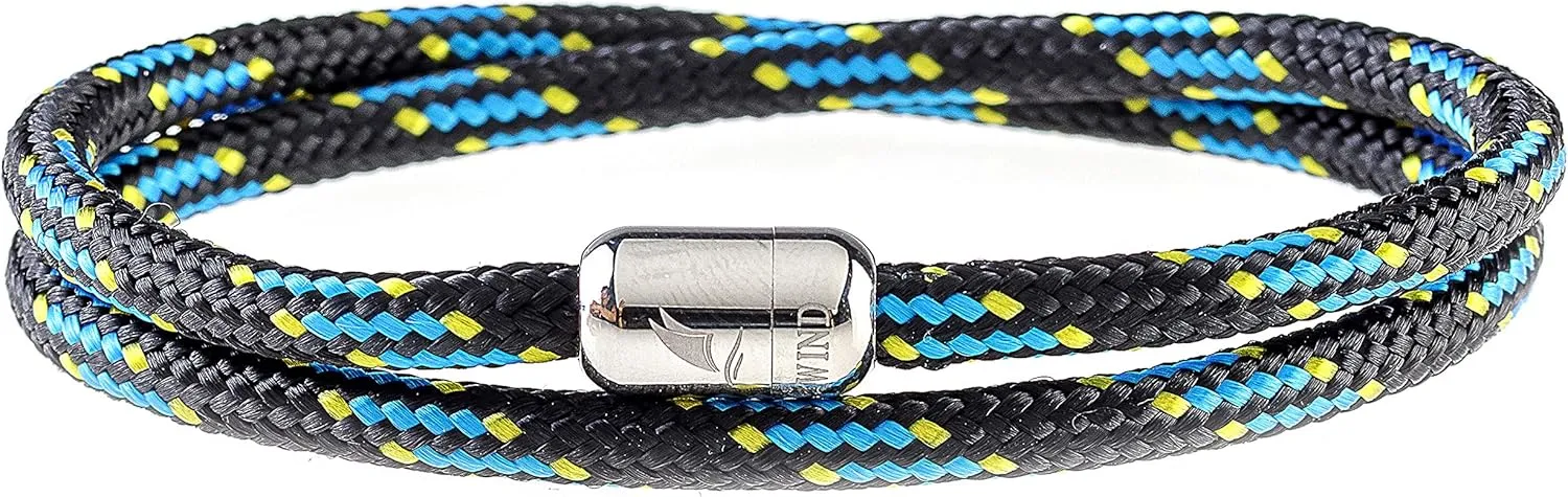 Wind Passion - Paracord Mens Bracelet - Bracelet for Women - Rope Bracelet String With Magnetic Clasp - Wrist Surfer Bracelet - Handmade Surfer Magnetic Bracelets - Sturdy & Waterproof
