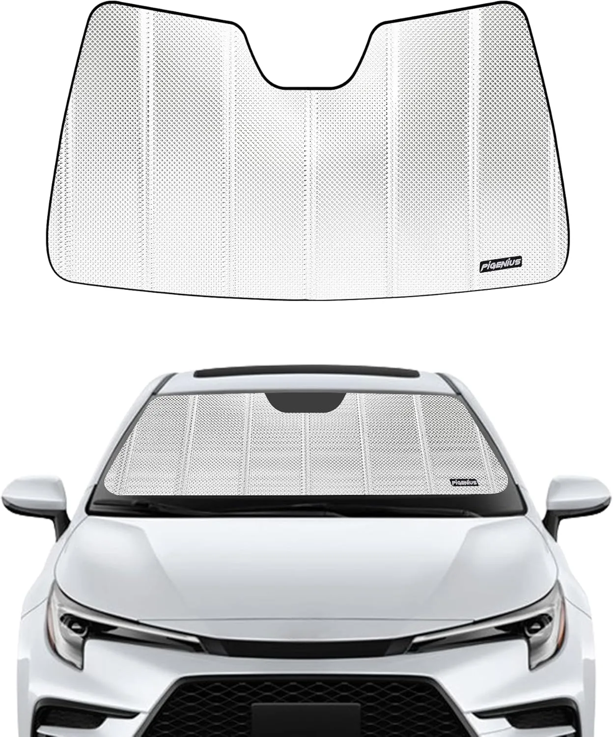 Windshield Sun Shade for 2019-2025 Toyota Corolla Hatchback, 2020-2025 Corolla Sedan. Front Window Sunshade with Storage Bag