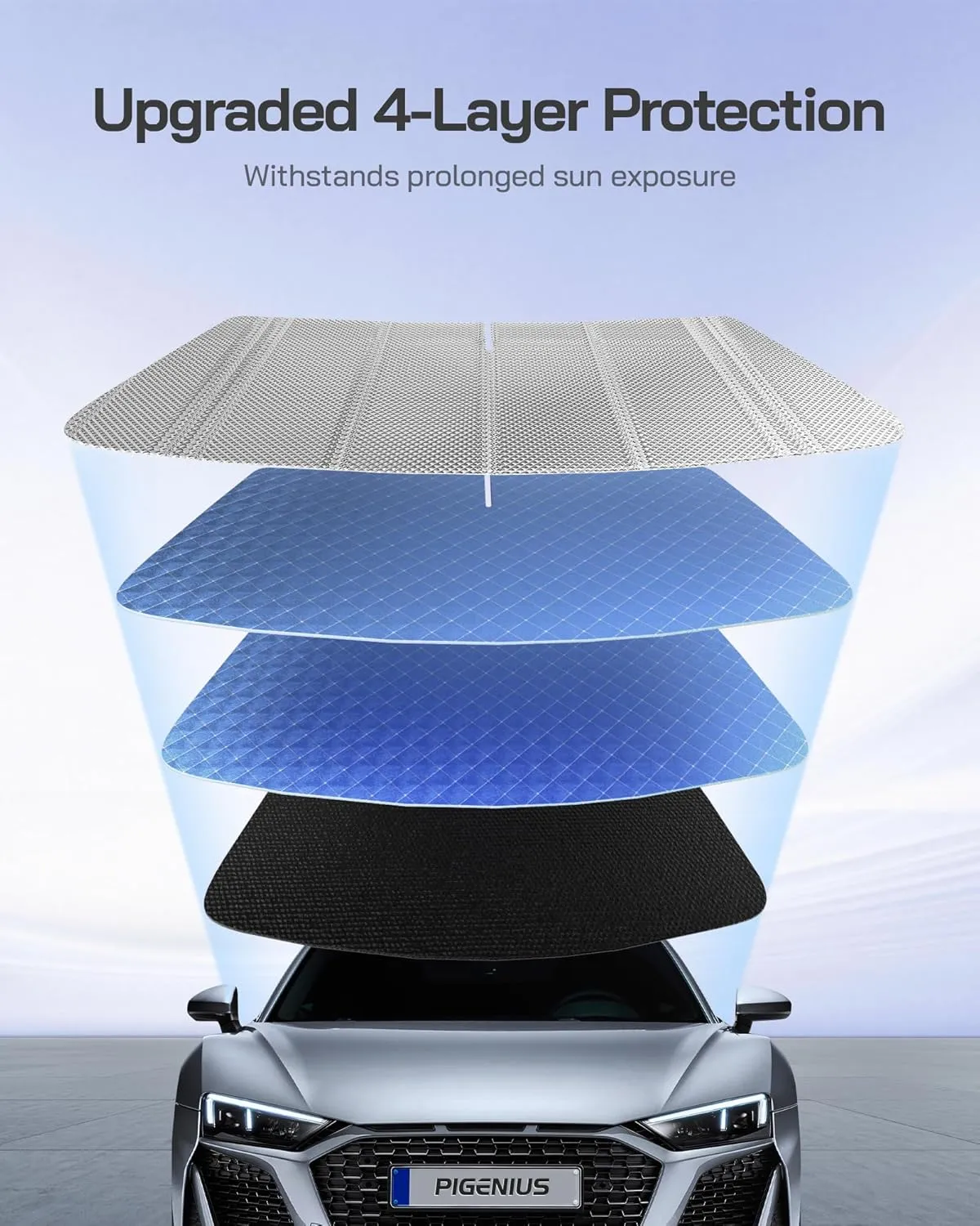 Windshield Sun Shade for 2022-2024 Hyundai Tucson/Santa Cruz. Full Front Window Sunshade Coverage