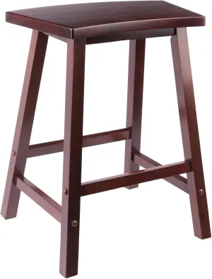 Winsome Katashi Fan Shape Counter Stool, Walnut, 24"