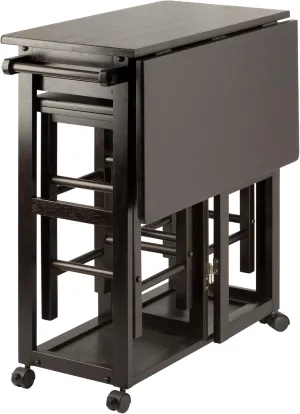 Winsome Suzanne 3-PC Set Space Saver Kitchen, Coffee Finish, 29.61x29.13x32.76