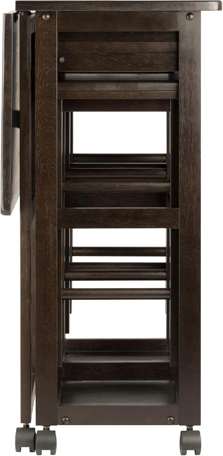 Winsome Suzanne 3-PC Set Space Saver Kitchen, Coffee Finish, 29.61x29.13x32.76