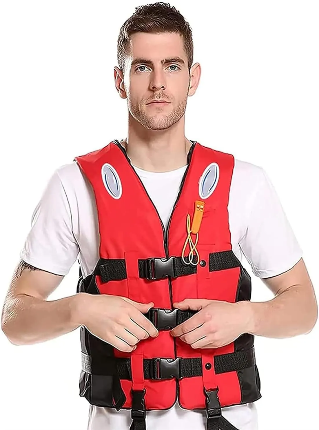 Women's Buoyancy Support Vest Adjustable High Buoyancy Vest - Water Safety Flotation Aid for Kayaking, Boating, Swimming & Water Sports with Rescue Whistle & Reflective Strips