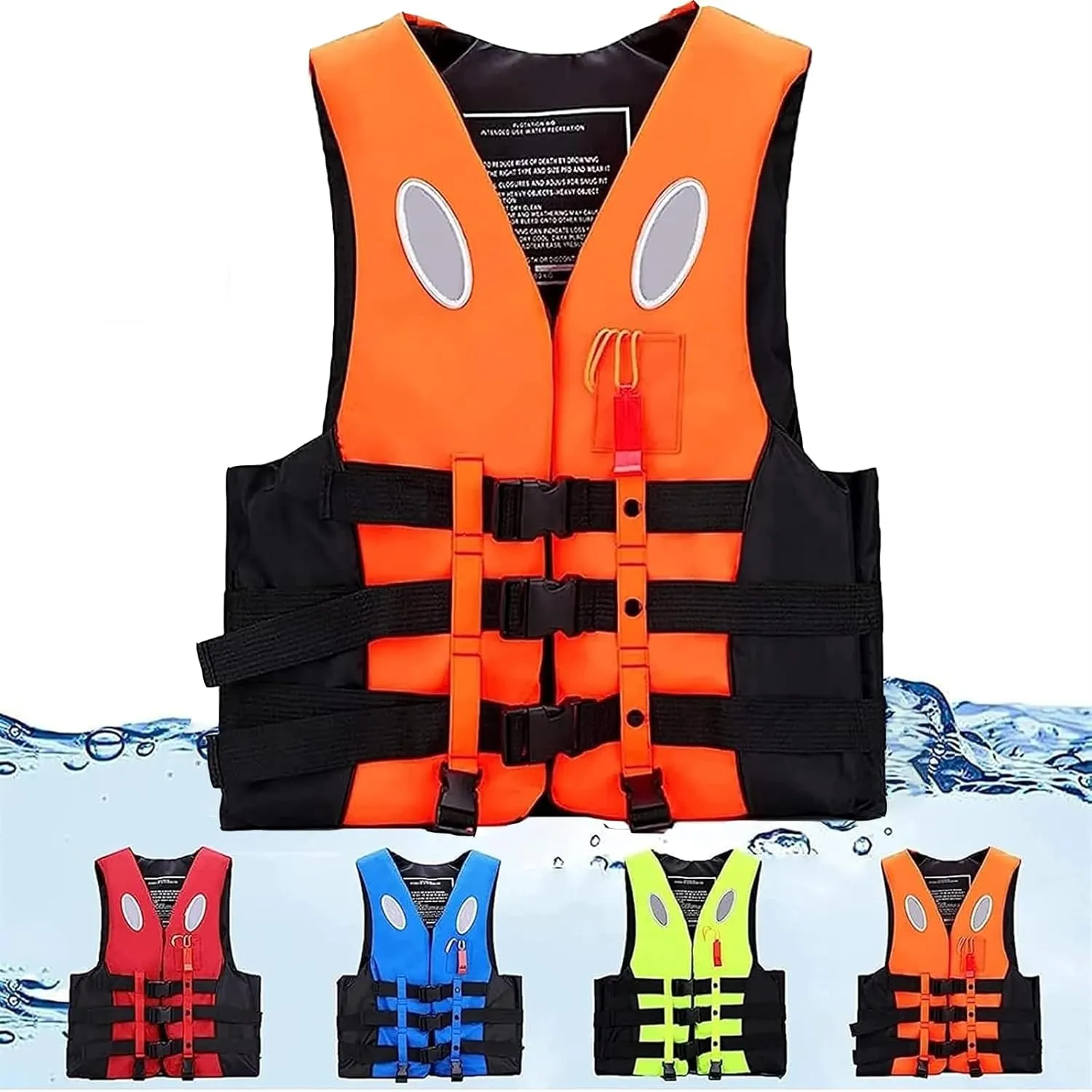 Women's Buoyancy Support Vest Adjustable High Buoyancy Vest - Water Safety Flotation Aid for Kayaking, Boating, Swimming & Water Sports with Rescue Whistle & Reflective Strips