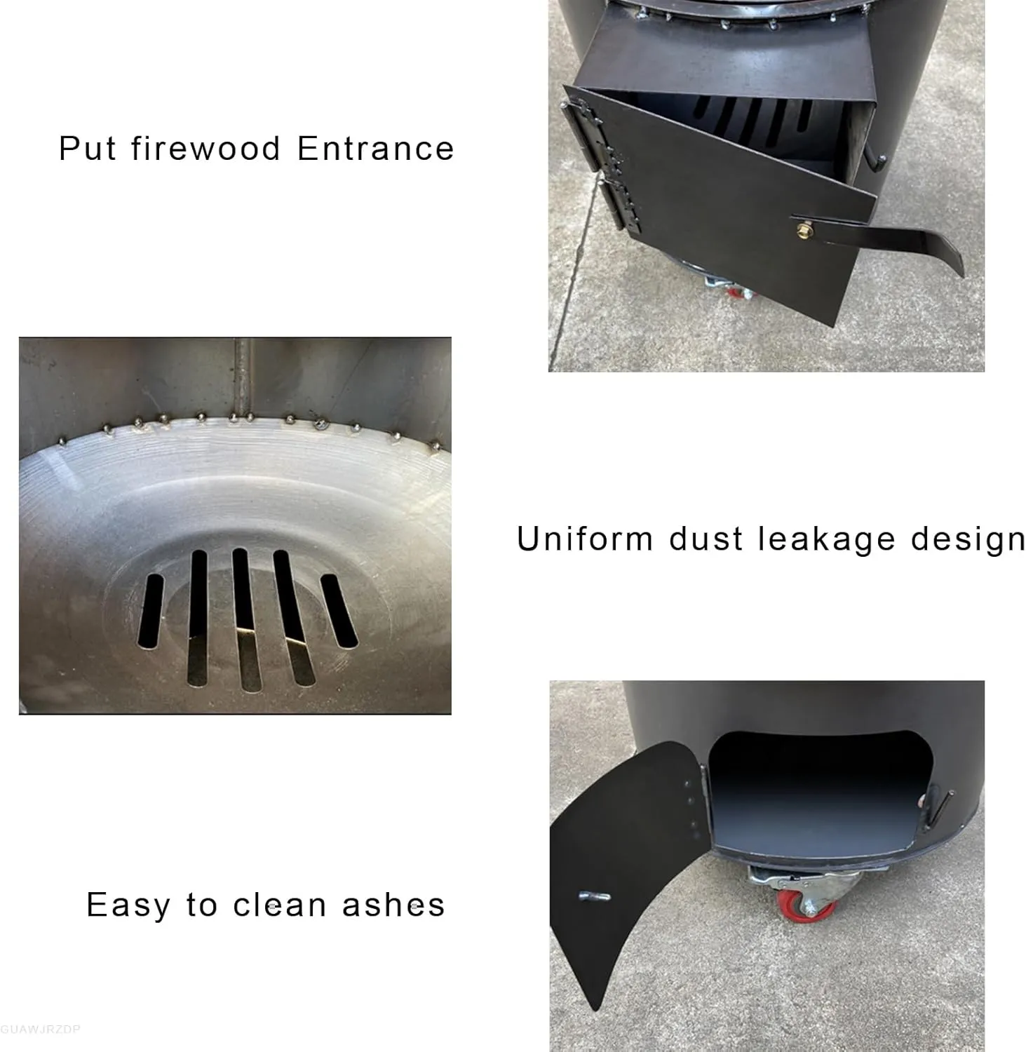 Wood Burning Stove, Outdoor Wood Stove, with Stove Ring and Detachable Leg Frame, it is Suitable for Outdoor Survival, Travel, picnics and Camping
