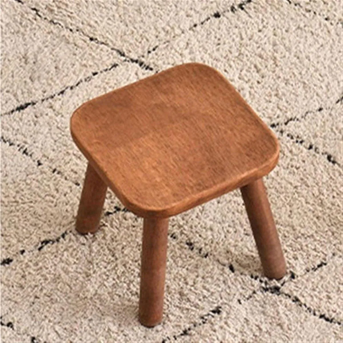 Wooden Short Stool for Kids Living Room Shoe Changing Stool Home Furniture Seat