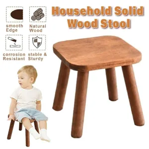 Wooden Short Stool for Kids Living Room Shoe Changing Stool Home Furniture Seat