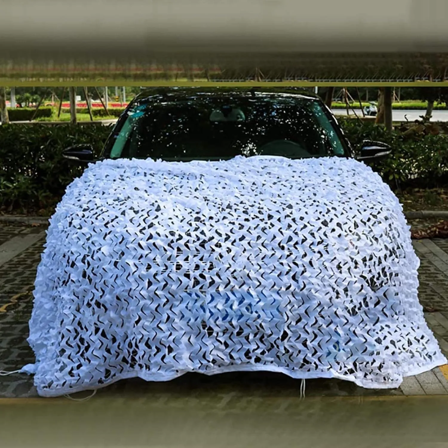 Woodland Camo Netting,Camouflage Net Outdoor,Sunblock Mesh Tarp,Quick Dry/Reinforce Double Layer,for Camping Hunting,Car Covers,Building Shelters,Sunscreen Nets,1.5x2m(5 * 6.6ft)