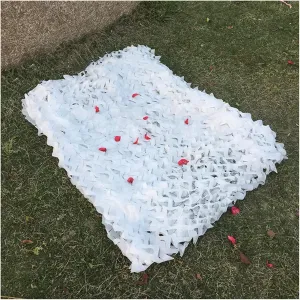 Woodland Camouflage Netting,Camo Netting White,Army Sunshade Mesh,Camo Tarp,for Hunting Military Theme Shooting Decoration Sunshade Camping and Building Shelters,2 * 15m(6.56 * 49.21ft)