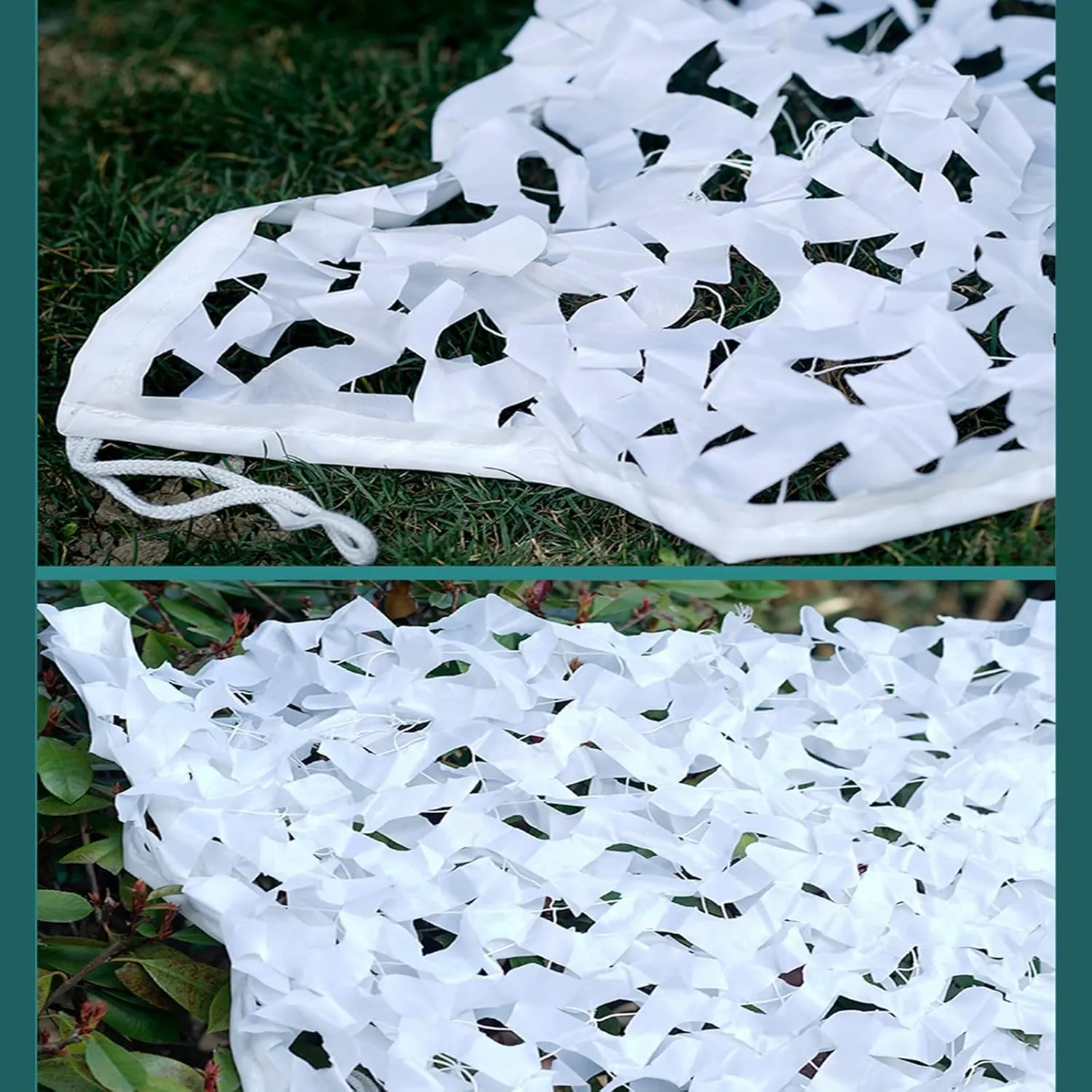 Woodland Camouflage Netting,Camo Netting White,Army Sunshade Mesh,Camo Tarp,for Hunting Military Theme Shooting Decoration Sunshade Camping and Building Shelters,2 * 15m(6.56 * 49.21ft)
