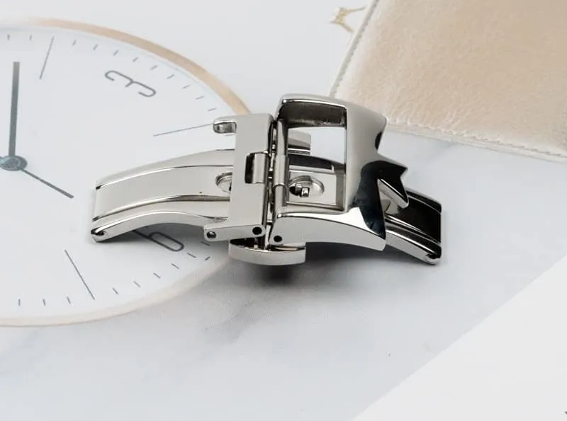 Wscebck Stainless Steel Watch Clasp for VC Vacheron Watch Strap Buckles Constantin 20mm Silver Metal Pin Butterfly Clasp