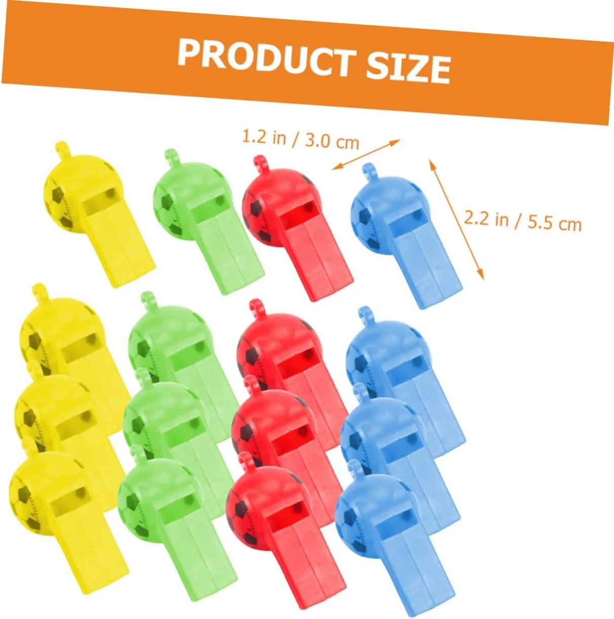 Yardwe 200pcs Football Whistle Sports Race Whistle Plastic Cheering Whistle Referee Whistle Whistle Plastic