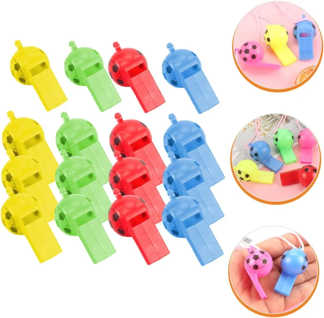 Yardwe 200pcs Football Whistle Sports Race Whistle Plastic Cheering Whistle Referee Whistle Whistle Plastic