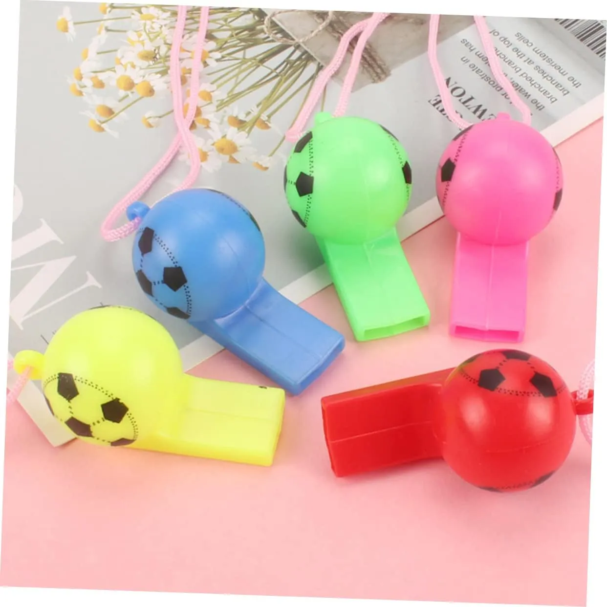 Yardwe 200pcs Football Whistle Sports Race Whistle Plastic Cheering Whistle Referee Whistle Whistle Plastic