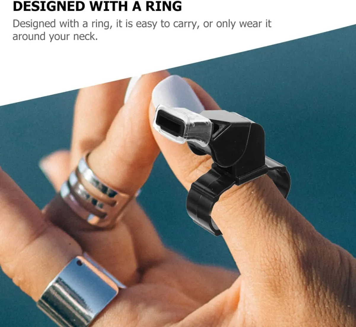 Yardwe Loud Sports Whistles with Ring Durable Whistles for Referees and Outdoor Activities for Games and