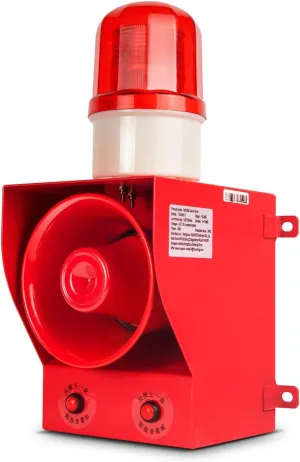 YASONG SLA-05B Model Industrial Alarm Siren, 12 Horn Tones, 0-130dB, AC110V-120V 45W, 100-150 Meters Range - Fire Tornado Alarm
