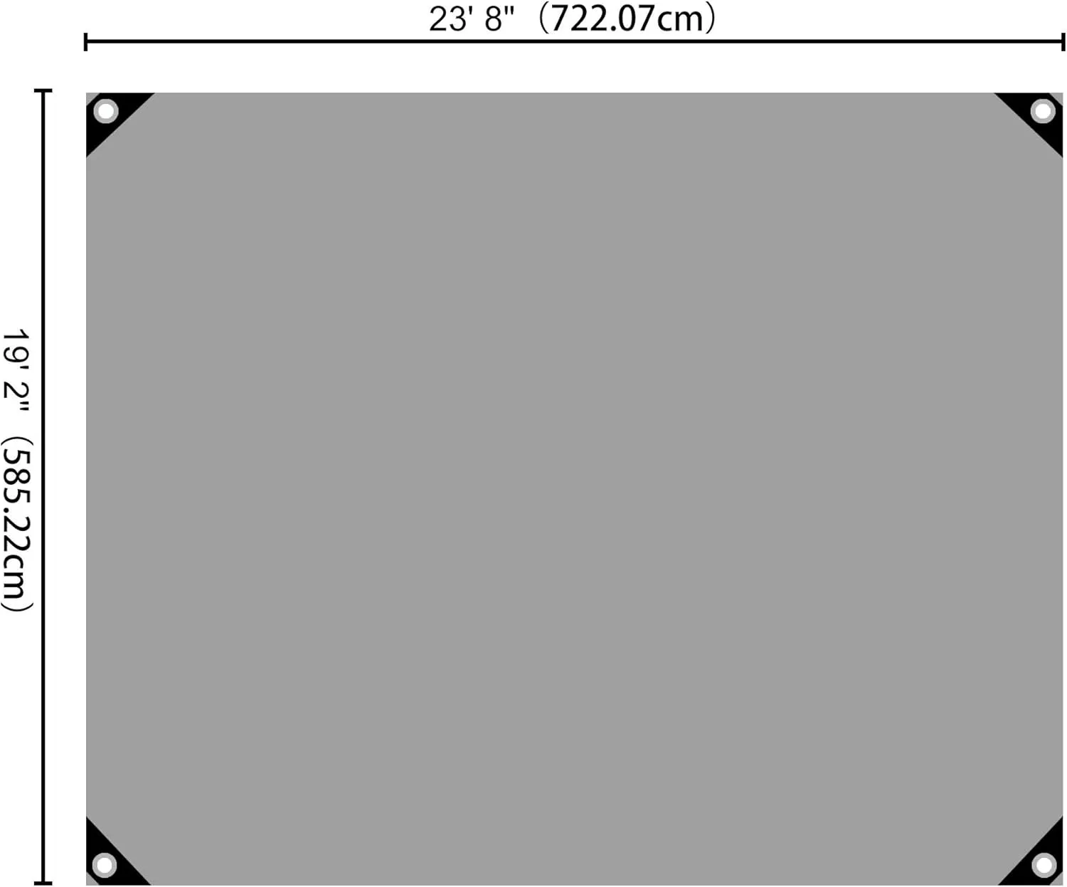 Yescom 20x24FT 14 Mil Heavy Duty Reinforced Poly Tarp Reversible Waterproof Tarpaulin Ground Sheet Cover Reversible Silver Black Tarps