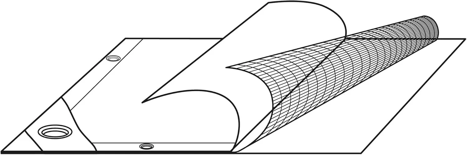 Yescom 30x40ft Heavy Duty Reinforced Poly Tarp Waterproof Tarpaulin 10-mil Ground Sheet Camping Tent Cover with Eyelets Reversible Silver Black Tarps