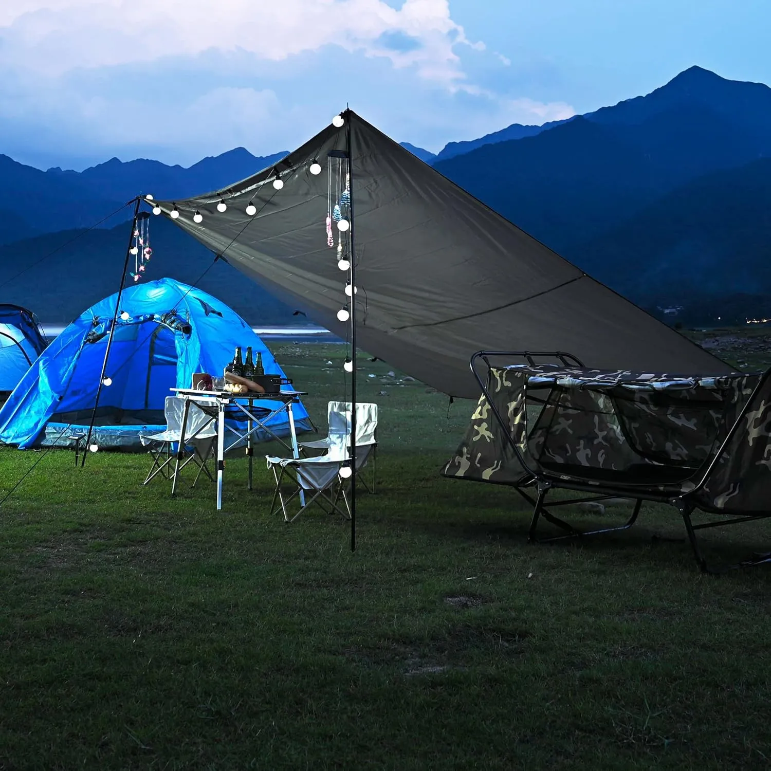 Yescom Hammock Rain Fly Waterproof Tent Tarp, 210D Oxford, UV Protection and PU3000mm Lightweight Shelter Canopy Including Accessories for Camping, Backpacking and Outdoor Adventure (Green-10x13FT)