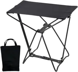 Yiju Folding Stool Camping Stool with Carry Bag Compact Sturdy Foldable Chair Foot Stool for Backpacking Beach Hiking Garden Yard