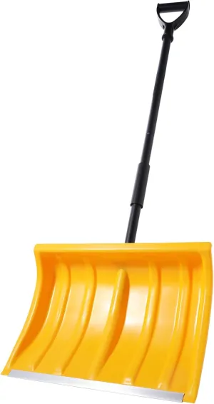 Yocada 20" Snow Shovel Large Capacity Heavy Duty Shovel for Driveway Home Garage Garden Car Camping Outdoor Snow Removal with D-Grip Handle Aluminum Strip 54.3 Inch Tall