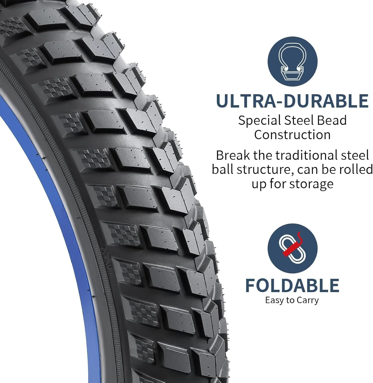 YUNSCM 2-PCS 20/24" Fat E-Bike Tires 20x3.0 (76-406)/24x3.0(76-507) and 20/24" Heavy Duty Fat Bike Tubes Schrader Valve Fat E-Bike All-Terrain Directional Tread Bicycle Tires and Tubes