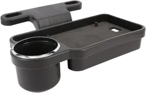 Zerodeko Car Back and Drink Tray Holder Folding Organizer for Bottles Easy Install Versatile Storage for Travel Black