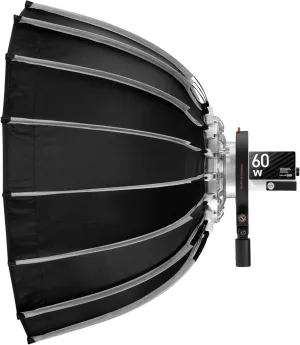 ZHIYUN Parabolic Light Softbox 24inch/60cm Light Dome Quick Release, with Bowens Mount for ZHIYUN Molus G60 / X100 / G200 / X60 / B100 / B200 / B300 / B500 / X100 Video Light
