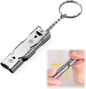 ZIBUYU® Emergency Whistles Lifeguard Safety Whistle with Keychain, Kids Rescue Signaling Loud Survival Whistle for Outdoor Hiking Camping Hunting Fishing Boating