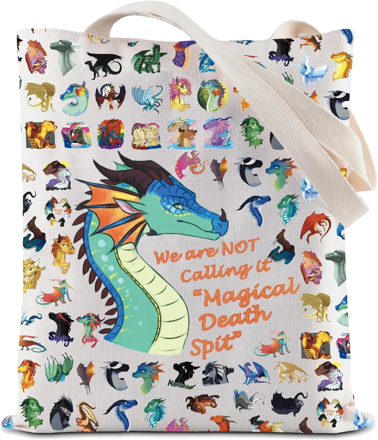 ZJXHPO Wing-Fire Tote Bag We Are Not Calling It Magical Death Spit Shoulder Bag Dragon Book Lover Reader Gift