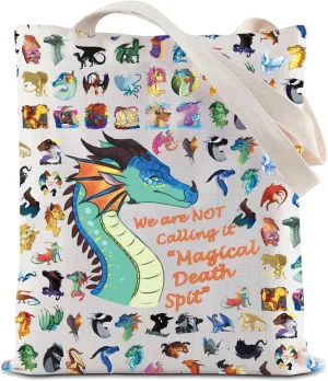 ZJXHPO Wing-Fire Tote Bag We Are Not Calling It Magical Death Spit Shoulder Bag Dragon Book Lover Reader Gift