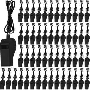 Zuazaor 300 Pieces Referee Whistles in Bulk Loud Plastic Emergency Whistle with Lanyard Sports Whistles for Trainning Whistles Party Whistles for Parties Gift Boxes Fillers
